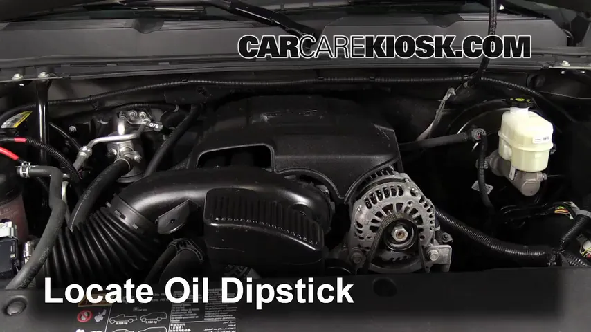 2013 Chevrolet Silverado 1500 LT 5.3L V8 FlexFuel Crew Cab Pickup Aceite Controlar nivel de aceite